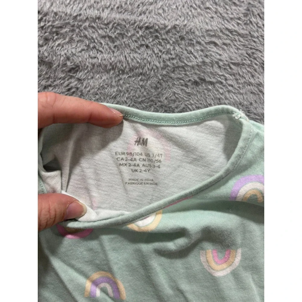 H&M Disney 3/4T Pink Mint Rust Girls Dress Sweater Lot Womens Casual Vintage 3PC